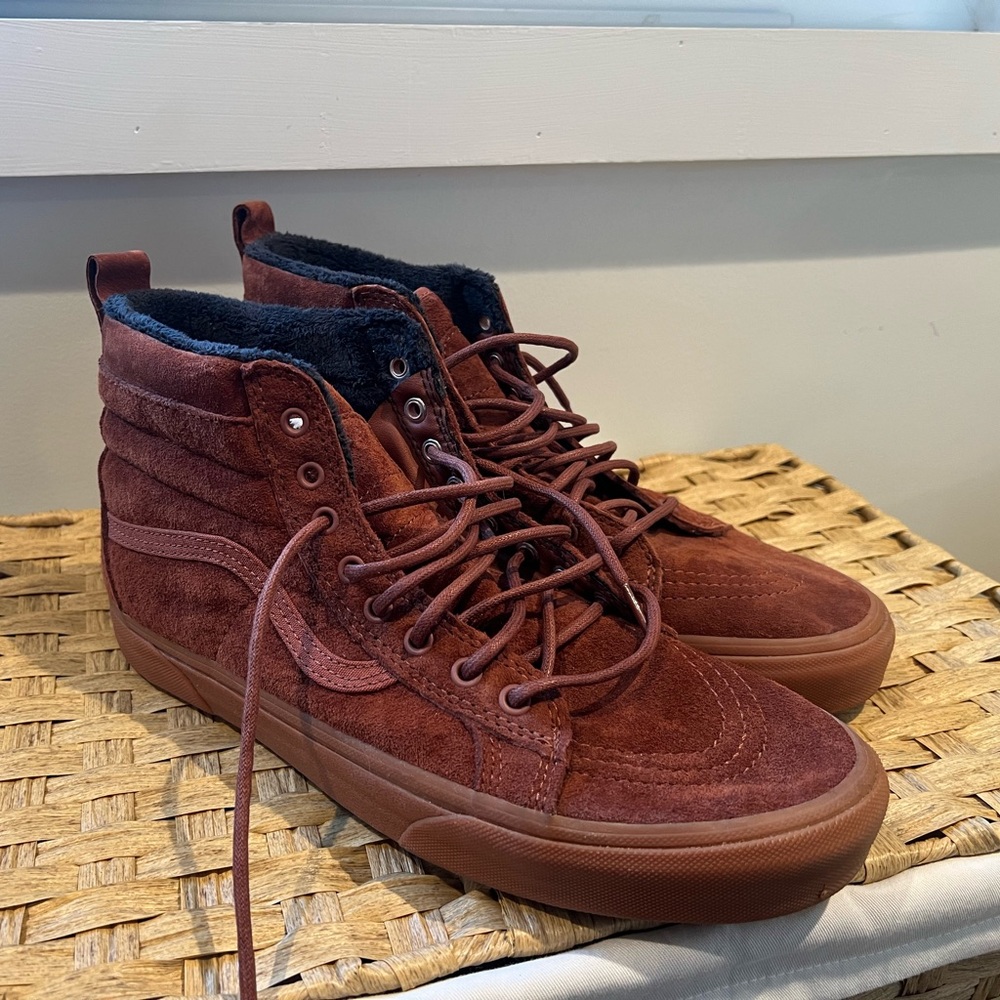 Hightop Faux Fur Vans Size 11